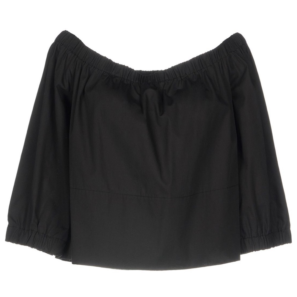 Cotton off the shoulder crop top shirt blouse